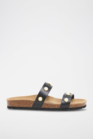 Mules en cuir - Noir