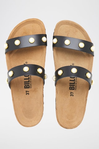 Mules en cuir - Noir