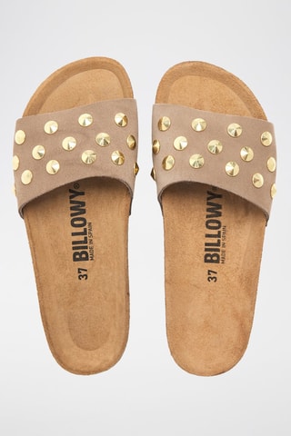 Mules en nubuck - Marron clair