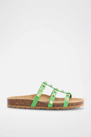 Mules en cuir - Vert