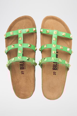 Mules en cuir - Vert