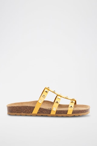 Mules en cuir - Jaune
