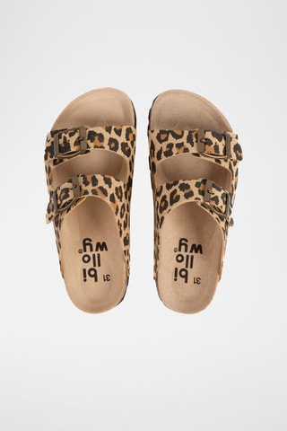Mules - Marron et beige