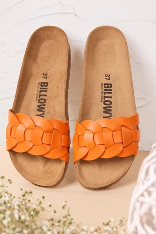 Mules en cuir - Orange