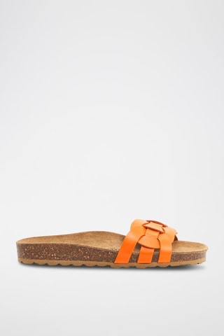 Mules en cuir - Orange