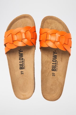 Mules en cuir - Orange