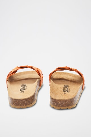 Mules en cuir - Orange