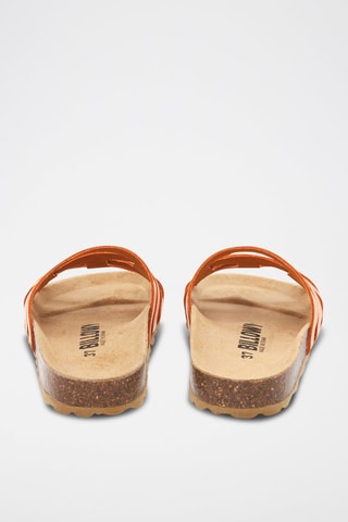 Mules en cuir - Orange