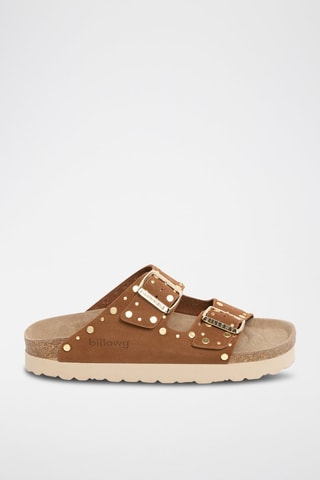 Mules en cuir - Marron