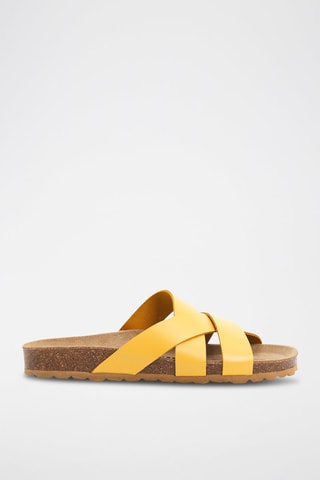 Mules en cuir - Jaune