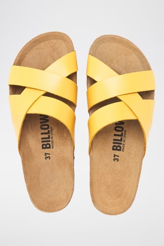 Mules en cuir - Jaune