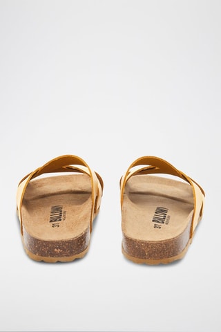Mules en cuir - Jaune
