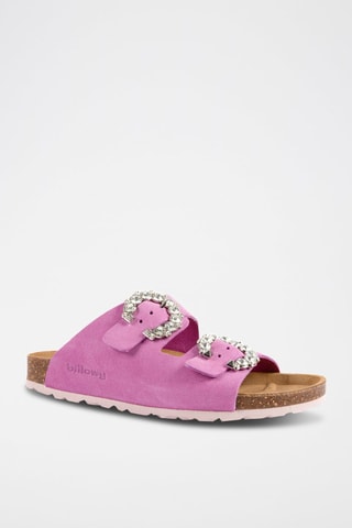 Mules en nubuck Rosso Mauve