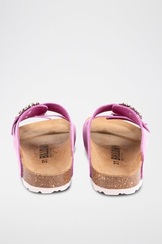 Mules en nubuck Rosso Mauve