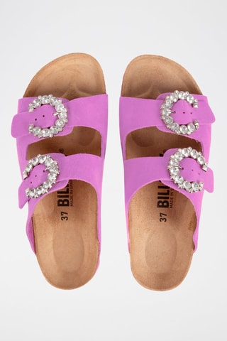 Mules en nubuck Rosso Mauve