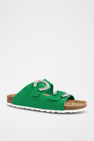 Mules en nubuck Rosso Vert
