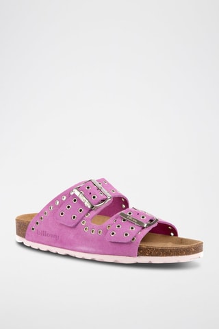 Mules en nubuck Mauve