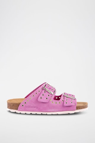 Mules en nubuck Mauve
