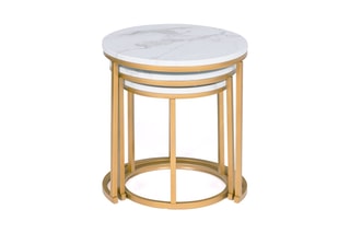 3 tables basses gigognes rondes Glam