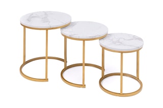 3 tables basses gigognes rondes Glam