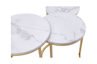 3 tables basses gigognes rondes Glam