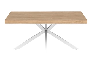 Table Brixton - Imitation bois et blanc