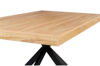 Table Brixton - Imitation bois et noir