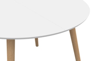 Table à manger Stacy - Blanc et naturel