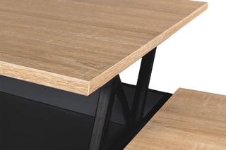 Table basse relevable Elina - 110 x 55 x 42 cm
