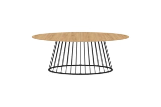 Table à manger Adelle - Imitation bois et noir