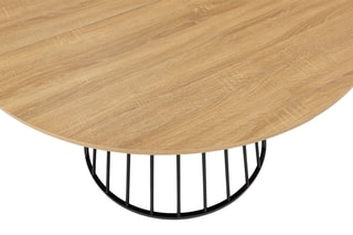 Table à manger Adelle - Imitation bois et noir