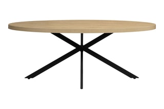 Table à manger Céleste - Imitation bois et noir