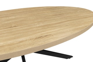 Table à manger Céleste - Imitation bois et noir