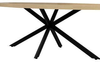 Table à manger Céleste - Imitation bois et noir
