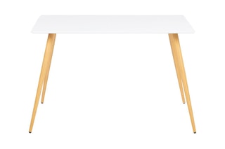 Table Sally - Imitation bois et blanc