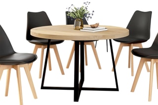 Table à manger extensible Sana - 120-160 x 120 x 75 cm