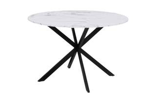 Table à manger Soline - Blanc et noir