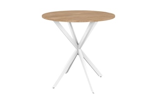 Table Soline - Imitation bois et blanc