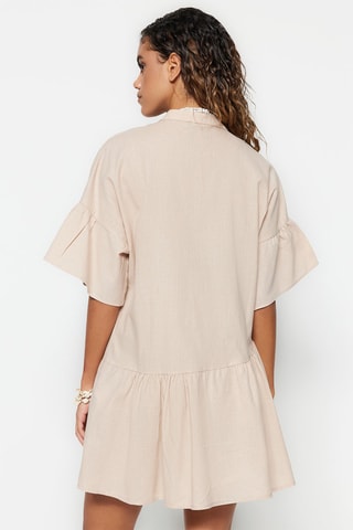 Vestido direito Bege