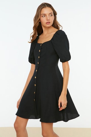 Vestido estilo patinadora Preto