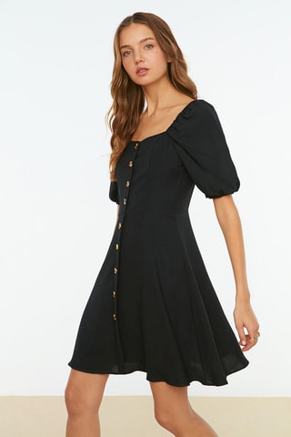 Vestido estilo patinadora Preto