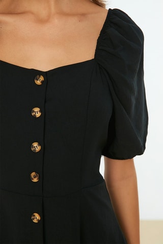 Vestido estilo patinadora Preto