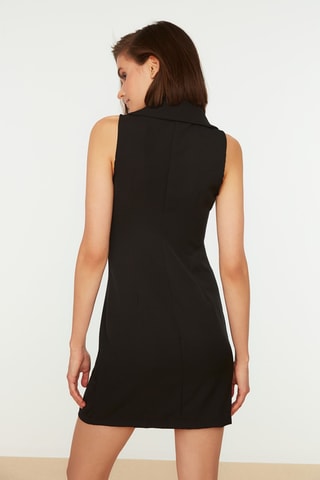 Vestido-camisa Preto