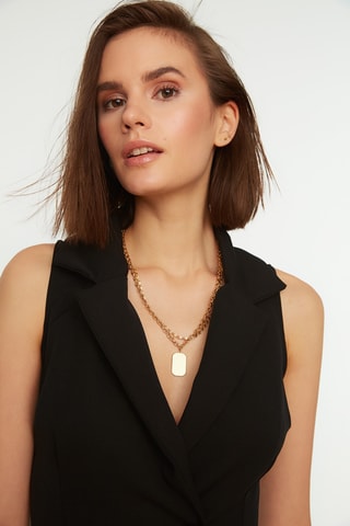 Vestido-camisa Preto