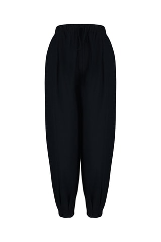 Calças de cintura subida - Preto