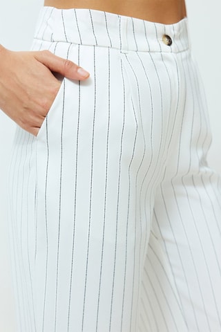 Pantalon wide legs taille haute - Ecru