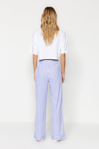 Calças de pijama - Branco e azul-claro