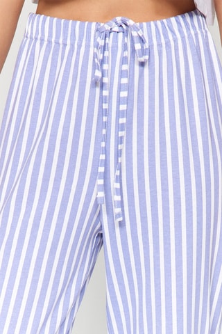 Calças de pijama - Branco e azul-claro