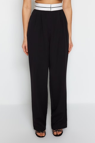 Calças bootcut cintura subida Preto