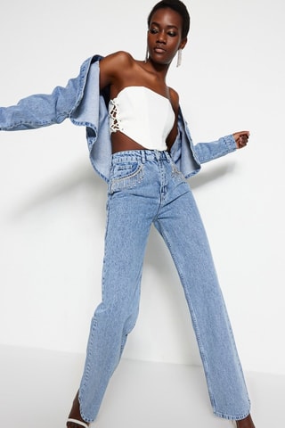 Jean wide legs - Bleu